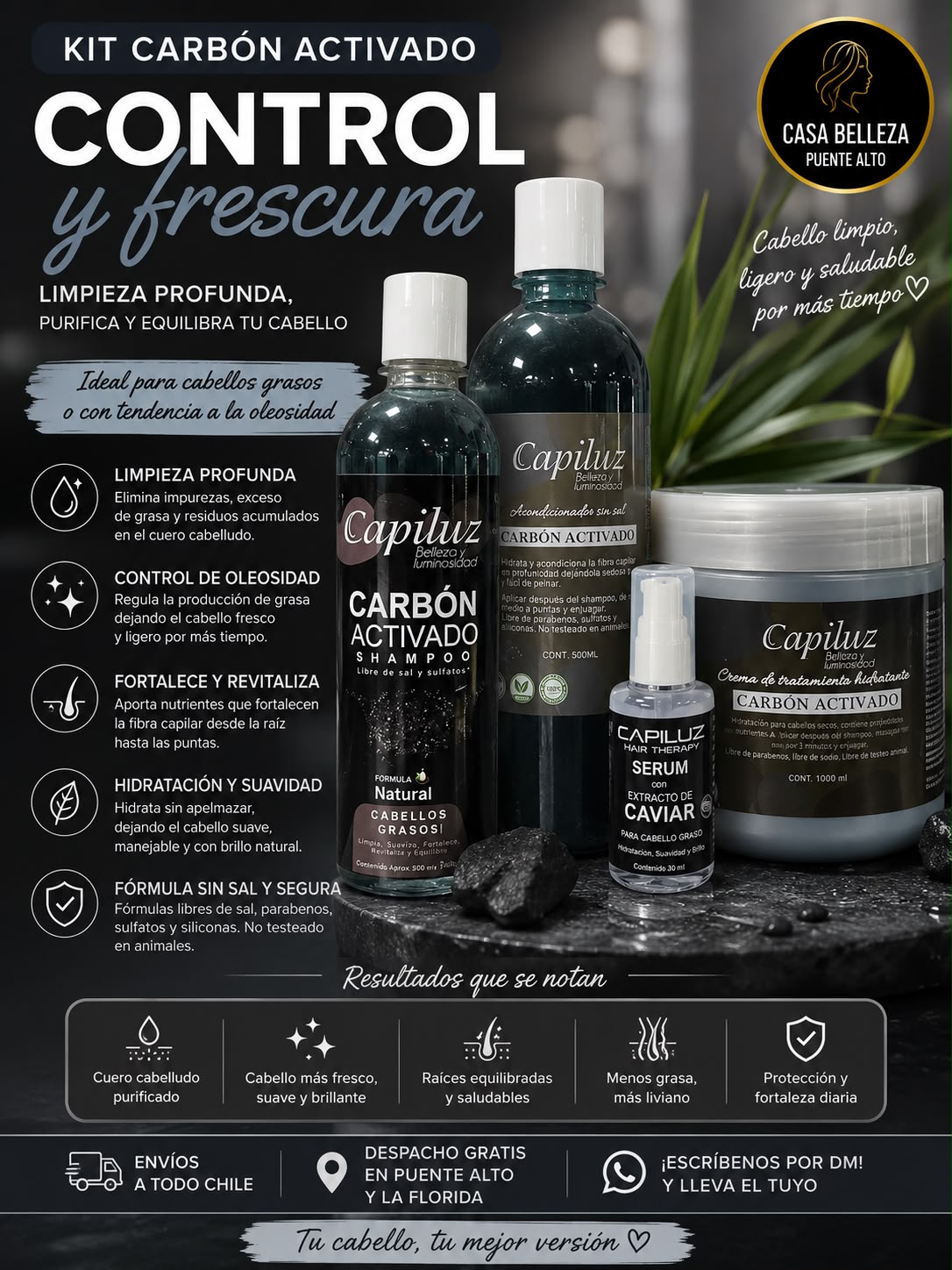Purifica tu cabello y controla la grasa desde la raíz!