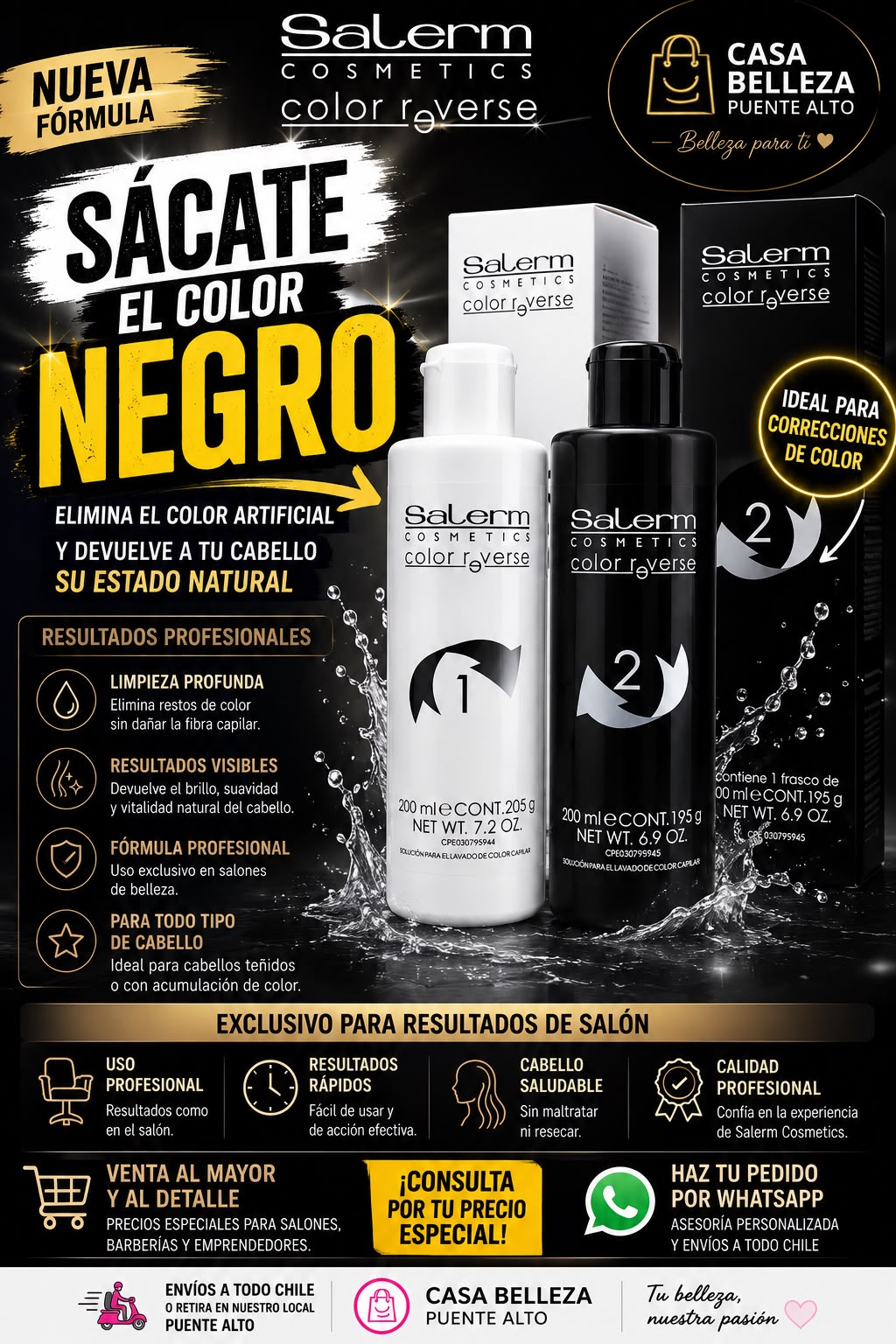 ✨🖤 ¿Quieres decirle adiós al color negro sin maltratar tu cabello? 🖤✨