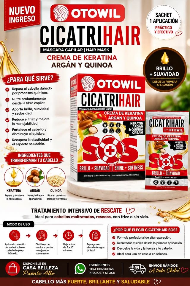 CicatriHair SOS de OTOWIL keratina Argan y quinoa x3