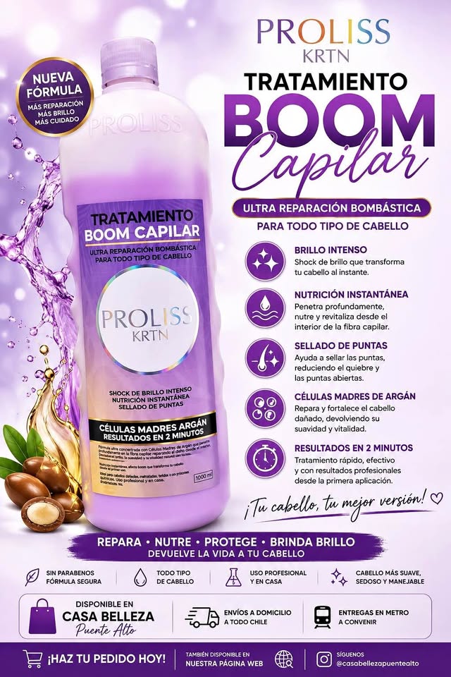 ✨ ¡Dale un BOOM de reparación a tu cabello con celulas madres argan 💜