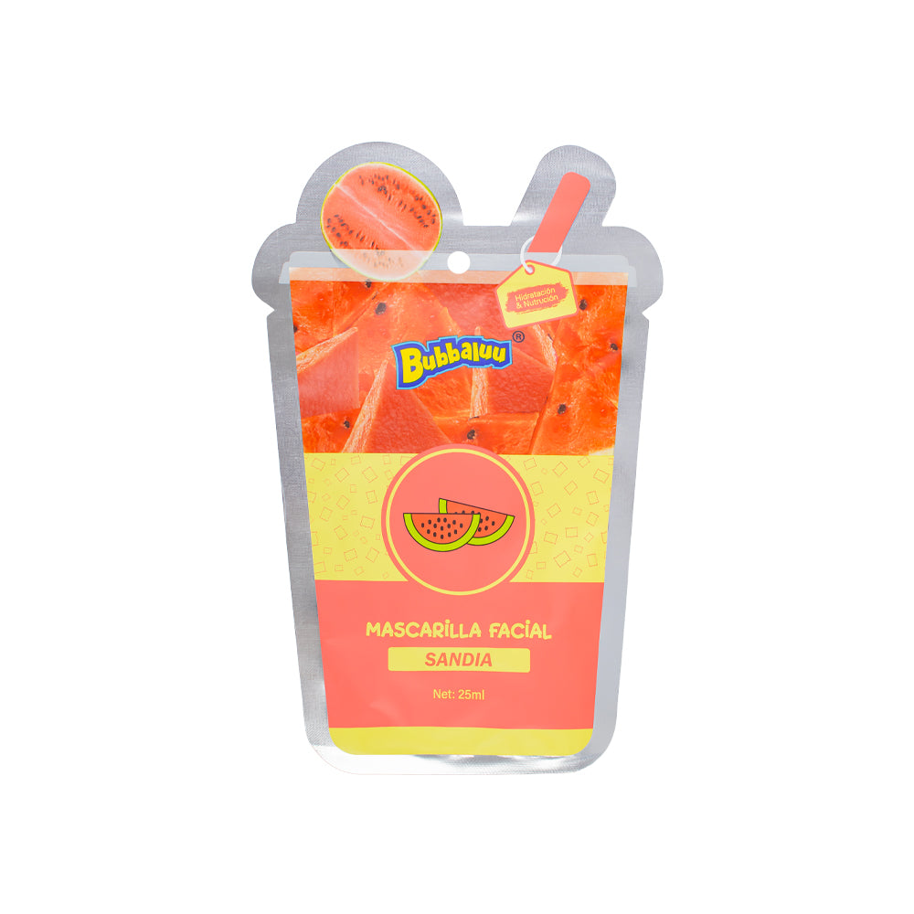 10 Mascarillas Facial Bubbaluu Frutas Skin Care surtidas