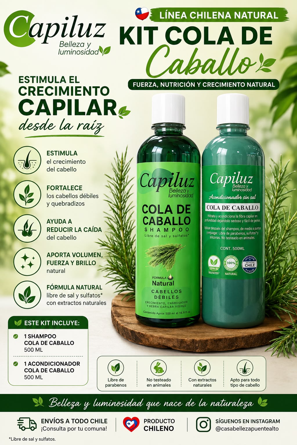 Kit crecimiento cola de caballo natural