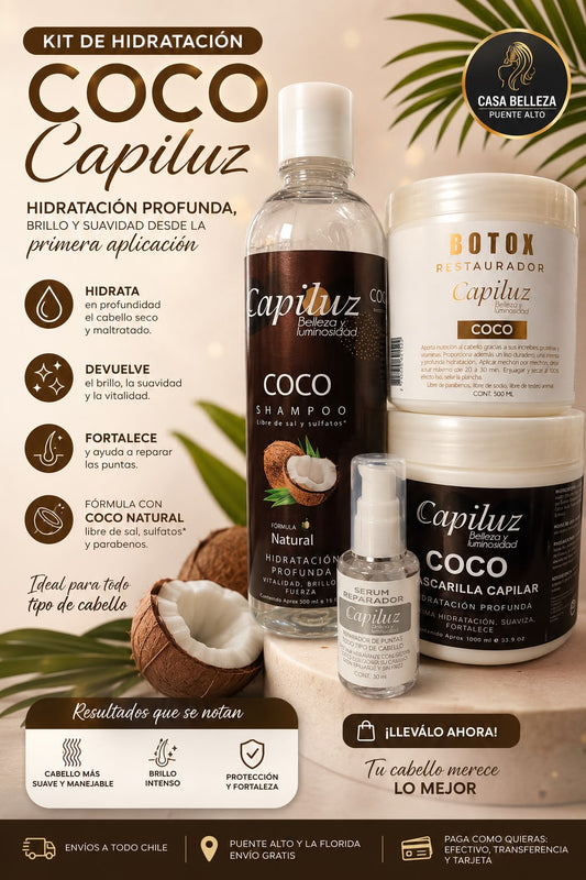 Kit capilar para hidratar cabellos dañados