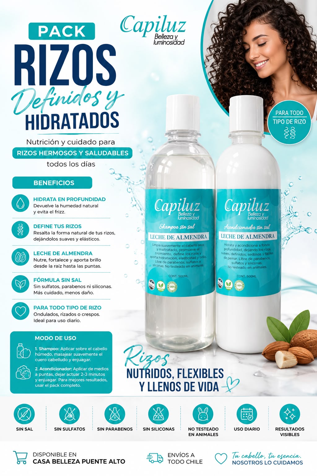 Pack rizos definidos, hidratados y llenos de vida