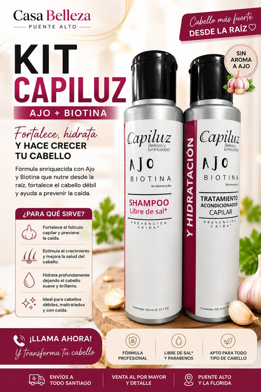 Shampoo y acondicionador ajo biotina para el crecimiento