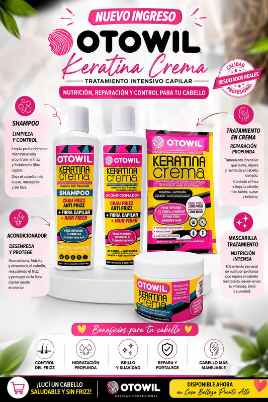 OTOWIL Keratina Crema llegó para devolverle la vida a tu cabello.