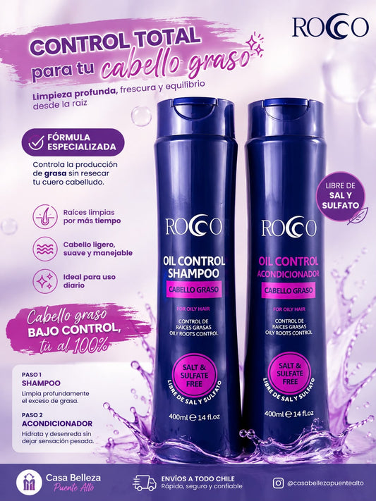 shampoo y acondicionador CONTROL GRASO Rocco