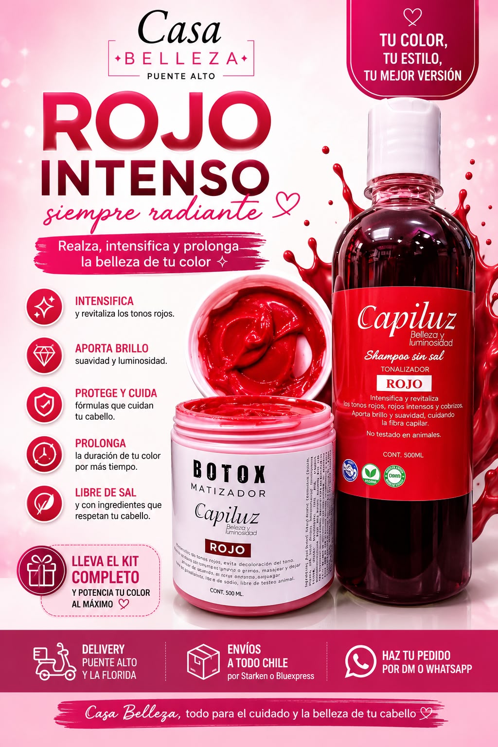 Pack ROJO capiluz