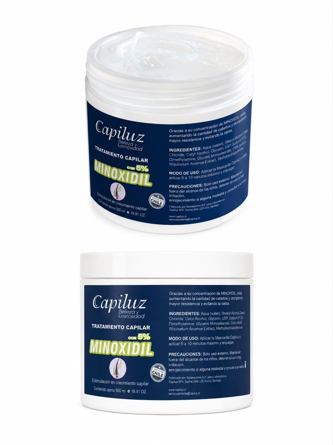 Mascarilla capilar con 5% minoxidil 500ml